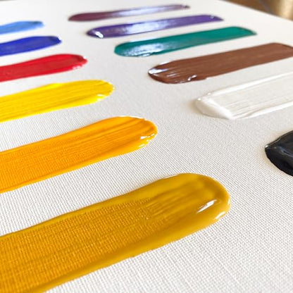 milo Acrylic Paint Set of 12 Colors | 16 oz Bottles | Student Primary Colors Acrylics Painting Pack | Made in the USA | Non-Toxic Arts & Crafts Paints for Artists & Hobby Painters - style: Primary Set 12 x 16 oz