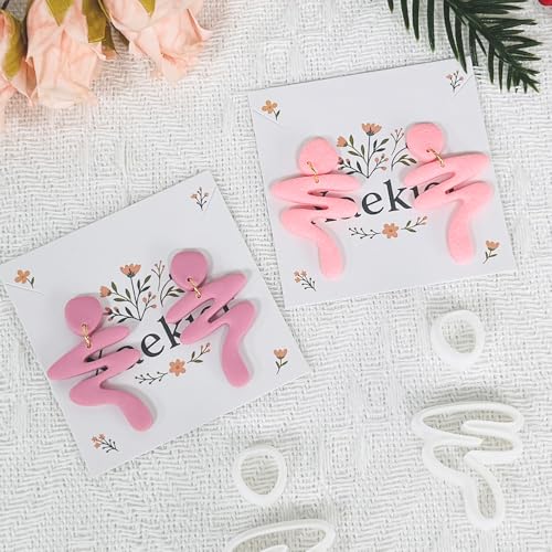 Xaekicr Abstract Woman Shape Polymer Clay Cutters – Modern Clay Earring Cutters for Jewelry Making, Clay Tools for Polymer Clay Molds, Set of 2 - color: U color