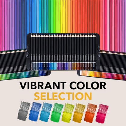 Castle Art Supplies Watercolor Pencils Set | 120 Vibrant Pigments for Blending, Drawing and Painting | Adults and Professionals | Presented in Tin Case