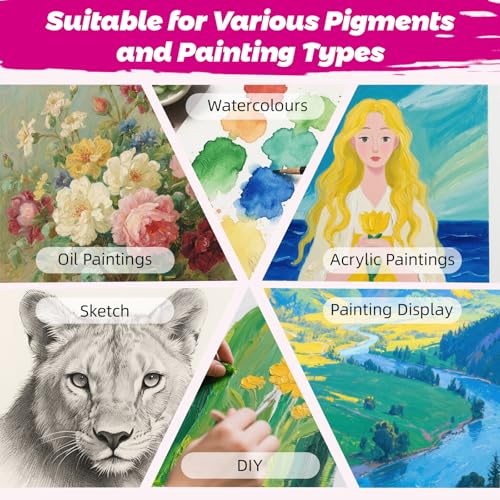 3Pack Stretched Canvas for Painting with Circle, Heart, Butterfly, 280g 100% Cotton with Seed Hulls, Acid-Free Pre-Primed Blank Canvas for Oil, Acrylic Paints, Perfect for DIY, Kids Party, Home Decor - size: 10" Canvas 3Pack