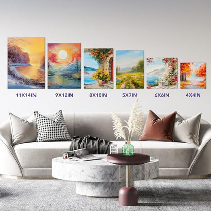 ESRICH Canvas Boards for Painting 20 Multi Pack Paint Canvas Panels 11x14, 9x12, 8x10, 6x6, 5x7, 4x4 Blank Canvases for Painting-Cotton Primed Painting Canvas for Acrylic, Oil, Gouache & Tempera - style: 20 Packs Canvas Panel - 6 Sizes