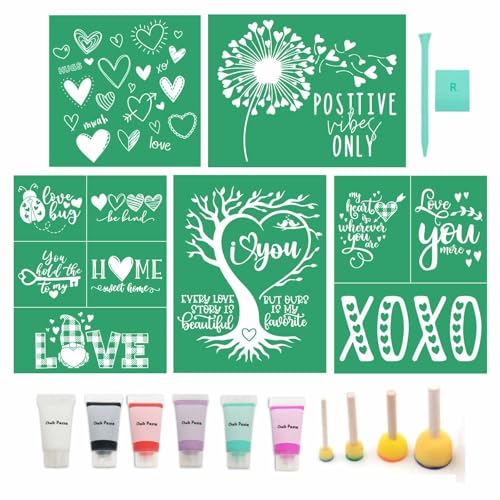 17PCS Sunflowers Silk Screen Stencils,Mini Chalk Paste,be Kine Self Adhesive Screen Printing Stencil Reusable Mesh Stencil Letter Transfers for Chalk Paste Paint on Wood,Fabric,DIY Home Decor 10g/pc - color: 17pcs mini chalk paste