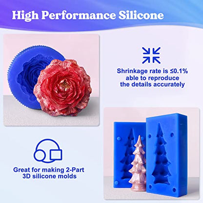 LET'S RESIN Bundle Set of 30A Silicone Molds Making Kit 20.8oz and 30A Silicone Molds Making Kit 10Lbs