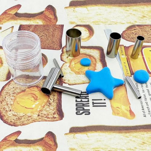 7PCS Stainless Steel Clay Cutter Round Circle Shape Cutter Ceramics Dotting Baking Ring Mold Cutter for Polymer Clay Pottery Handmade DIY Craft (7)