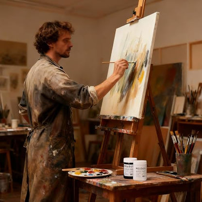 MEEDEN Mars Black Acrylic Paint: 300ml/ 10oz Heavy Body Gloss Black Paint - Thick Art Paints for Professional Artists Painting on Canvas - color: Intense Black - 300ml