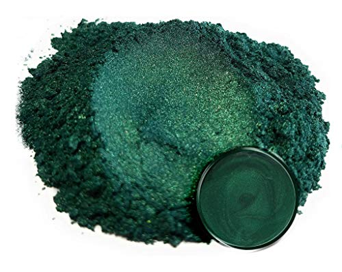 Eye Candy Pigments Premium Green Mica Powder - Dark Ocean Green (50gr) - for Epoxy, Resin, Soap, Paint, Woodworking, Acrylic Pouring, Bath Bombs, Fishing Lures - DIY Arts and Crafts Additive - color: Dark Ocean Green