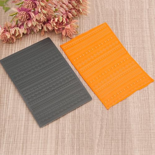 Polymer Clay Texture Sheets for Boho Style Earring Jewerly Making, Flowers Geometric Clay Texture Stamps Mat for Polymer Clay Projects Polymer Clay Earrings Tools
