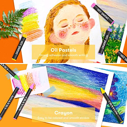 iBayam Art Supplies, 150-Pack Deluxe Wooden Art Set Crafts Drawing Painting Kit with 2 -Sketch Pads, 1-Coloring Book, Gift Box for Kids Adults Artist Beginners Teens Girls Boys 5 6 7 8 9 10 11 12 - color: Cherry