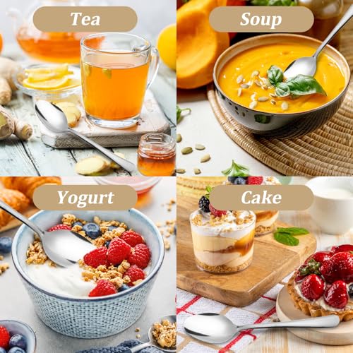 120 PCS Teaspoons Set - Windsor Stainless Steel Tea Spoons 5.9 Inch with Dishwasher Safe Small Spoons,Metal Dessert Spoon,Dinner Spoon Silverware for Home,Kitchen or Restaurant - size: 120PCS Tea Spoon