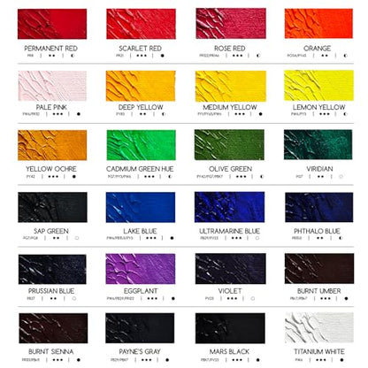 MEEDEN Artist Oil Paint Set - 24 Colors x 60ml/2oz Tubes - Art Supplies for Canvas Painting - color: 24 Colors, style: 60ml/2oz