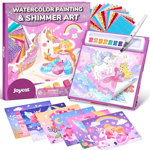 JoyCat Paint with Water Coloring Books, Art & Craft Activity, Princess No Mess Art for Kids Ages 4-8, Craft Kits & Supplies, DIY Creative Activity, Gifts for Girls & Boys - style: Princess & Magical Pony 2