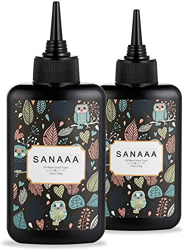 SANAAA Clear Hard Type 200g Transparent UV Resin for DIY Resin Jewelry Making - size: 200g