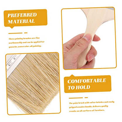 Oil Paint Set 5pcs Fine Detail Paint Brushes Wooden Handle Art Supplies for Painting