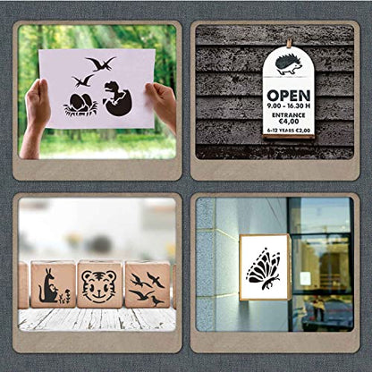 64 Pieces Stencils for Painting, Small Reusable Animal Stencil, Art Craft Template for Painting on Wood, Wall, Fabric, Rock, Chalkboard, Sign, DIY Art Scrapbook Projects(Animal) - style: Animal