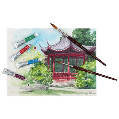 Marie's Masters Quality Watercolor Paint - Peacock Blue, 9 mL - Concentrated Color, Pure Pigments, High Lightfastness Ratings - color: Peacock Blue