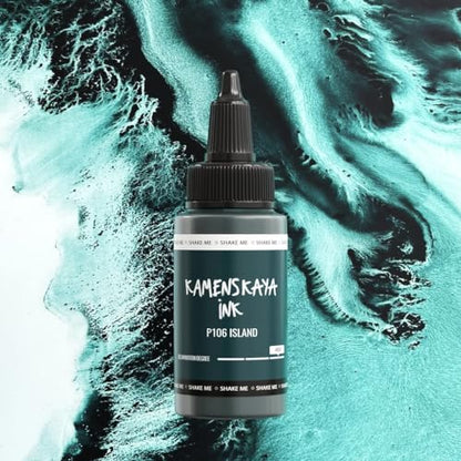 KAMENSKAYA Delaminating Alcohol Inks - Self-Splitting Alcohol Ink P-106 'Island' - 1 fl oz (30 ml) - color: P-106 'Island'
