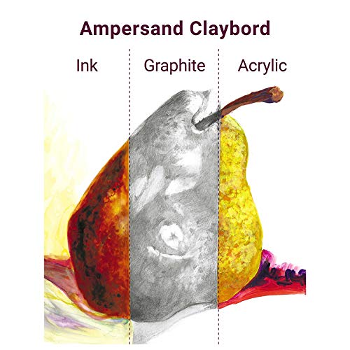 Ampersand Art Supply Wood Painting Panel: Museum Series Claybord, 12" x 16", 1/8" Flat Profile - color: 1/8 Inch Depth, size: 12" x 16"