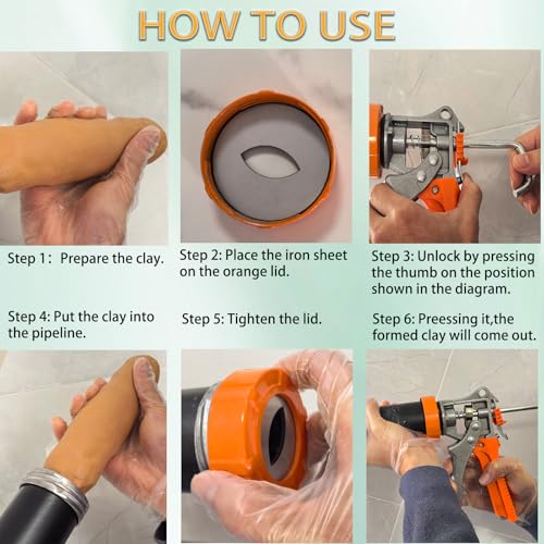 Medonala Stainless Steel Clay Extruders,Clay Roller Machine，Clay Extruder for Pottery,Clay Launcher with 14 Pcs Stainless Steel Different Plates,Ceramic Clay Mud Gun Tool,Hand Held Clay Extrusion Gun