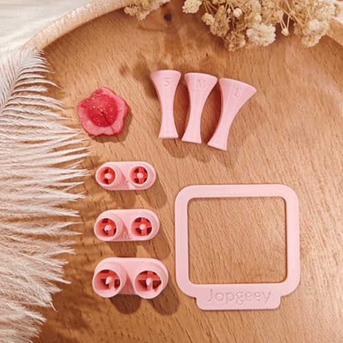 Stud Post Embedding Tool Set for Polymer Clay Earring, 3D Print Polymer Clay Tools for Clay Jewelry, Earring Post Embedder Tool, Easy to Use and Store