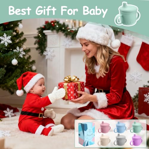 Mity rain 3-In-1 Stainless Steel Sippy Cup for 6+ Month Old, Baby Straw Cups for Toddlers 1-3 with Travel Lid, Silicone Straw, Replacement Straw & Cleaning Brush - 8oz Toddler Cups Spill Proof Set - color: Green