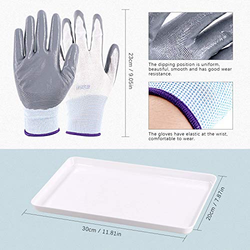 Swpeet 24Pcs Block Printing Starter Tool Kit, Rubber Stamp Carving Blocks, Ink Roller, Carving Tools, Gloves, Tracing Papers and Ink Mixing Tray for Stamp Carving