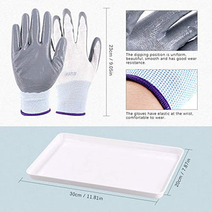 Swpeet 24Pcs Block Printing Starter Tool Kit, Rubber Stamp Carving Blocks, Ink Roller, Carving Tools, Gloves, Tracing Papers and Ink Mixing Tray for Stamp Carving