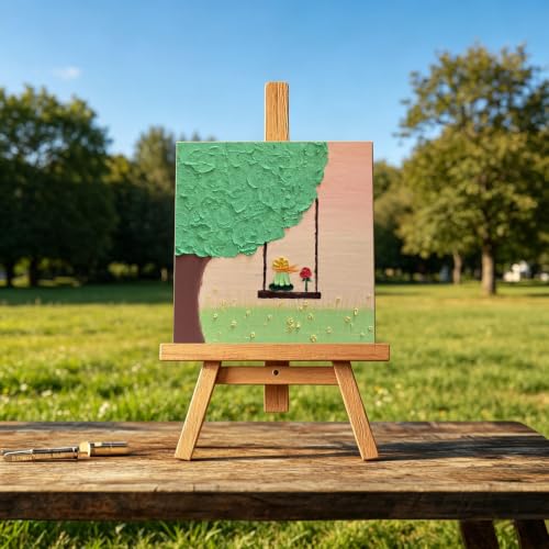 5 Pack 8x8 Inch Wood Panel Boards, Unfinished Wood Canvas Panels, Blank Wood Boards for Painting, Perfect for Mother's Day, Graduation, Father's Day DIY Crafts - size: 8 x 8 inch