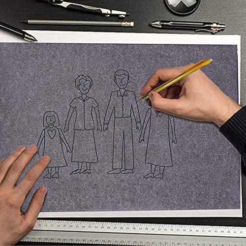 CHICHIYANG 100 Sheets Black Carbon Transfer Tracing Paper 8.3 x 11.7 Inch Graphite Paper for Canvas Wood Paper