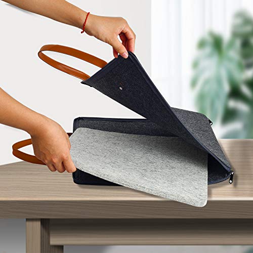 Rdutuok 17“x13.5” Wool Pressing Mat for Quilting with Carrying Case and Silicone Iron Rest pad,100% New Zealand Wool Felted Ironing Pad or Quilting Wooly Felted Iron Board for Retains Heat - size: 17" x 13.5" with Carrying Case
