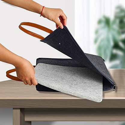 Rdutuok 17“x13.5” Wool Pressing Mat for Quilting with Carrying Case and Silicone Iron Rest pad,100% New Zealand Wool Felted Ironing Pad or Quilting Wooly Felted Iron Board for Retains Heat - size: 17" x 13.5" with Carrying Case