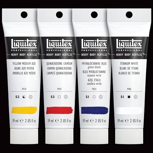 Liquitex Professional Heavy Body Acrylic Paint, 4 x 59ml (2-oz) Mixing Primary Color Set - style: Mixing Set 4 x 59ml (2-oz)