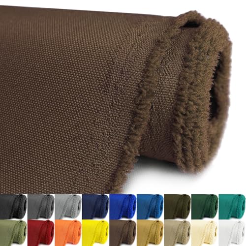 Waterproof Canvas Fabric by The Yard 58inch 600D Upholstery Material Polyester Fabric Outdoor Water Resistant Fabric for Sewing Chair Patio Cushion Purse Bag Interior, 12 Yard Brown - color: Brown, size: 12 Yard