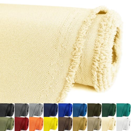 Waterproof Canvas Fabric by The Yard 58inch 600D Upholstery Material Polyester Fabric Outdoor Water Resistant Fabric for Sewing Chair Patio Cushion Purse Bag Interior, Pre Cut 1 Yard Light Yellow - color: Light Yellow, size: 1 Yard