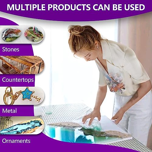 Epoxy Resin 72OZ, Upgraded Crystal Clear Resin Epoxy Food Safe, Self Leveling & Bubble Free Epoxy Resin with Anti-Yellowing for Coating, Casting, Molds, Jewelry Making, DIY - size: 72OZ