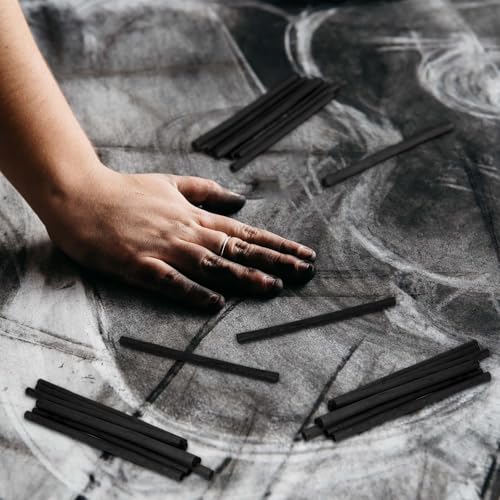 Gueevin 50 Pcs Willow Charcoal Sticks, Willow Charcoal, Artists, Beginners, Students, Perfect for Sketching, Drawing, Shading, and Fine Back to School Christmas Art Gifts (7-9mm) - size: 7-9mm