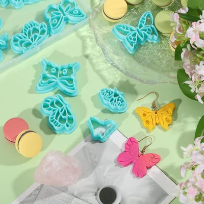 ORIGACH 14 Pcs Butterfly Clay Cutters, Spring Butterfly Fairy Polymer Clay Cutters Set for Earring Making Jewelry Making - style: Butterfly