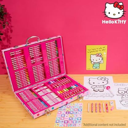 Hello Kitty Colored Pencils Art Supplies Drawing Kit School Supplies Painting Girls Drawing Pencils Art Kit Travel Case with Crayons Arts and Crafts for Kids 4-12