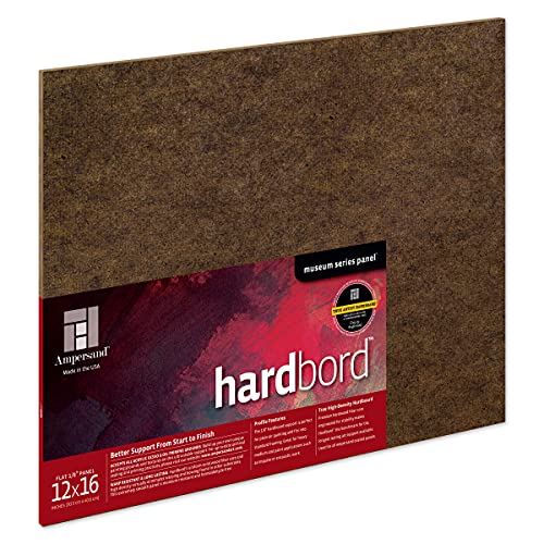 Ampersand Museum Series Hardbord for Painting and Mounting, 1/8 Inch Depth, 12X16 Inch (AMHB12) - color: 1/8 Inch Depth, size: 12X16