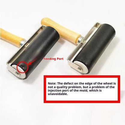 Rubber Brayer Roller for Crafting, Wood Glue Application, Gel Printing, Wallpaper, Border Sealing, and Flashing Tape ，Multipurpose and DIY Implement