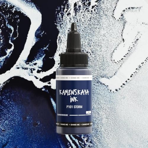 KAMENSKAYA Delaminating Alcohol Inks - Self-Splitting Alcohol Ink P-101 'Storm' - 1 fl oz (30 ml) - color: P-101 'Storm'