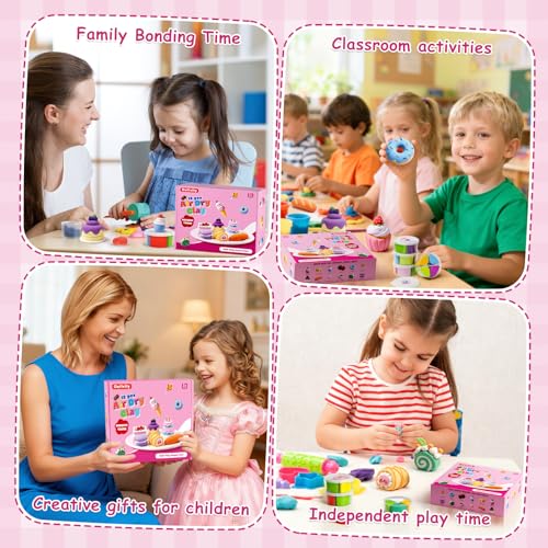 Air Dry Clay Kit for Kids, 12 Crafts Modeling Clay Model Magic, Clay Kits with Sculpting Tools & Tutorials, Safe & Non-Stick DIY Art Crafts, Toys Gift for Ages 3-12 Boys & Girls - color: Clay Kit