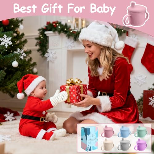 Mity rain 3-In-1 Stainless Steel Sippy Cup for 6+ Month Old, Baby Straw Cups for Toddlers 1-3 with Travel Lid, Silicone Straw, Replacement Straw & Cleaning Brush - 8oz Toddler Cups Spill Proof Set - color: Pink