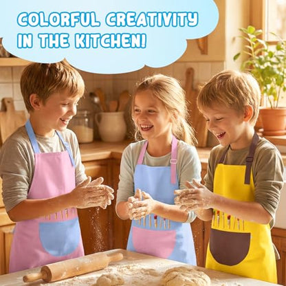 VZZNN 12 Pack Kids Art Smock,Waterproof Kids Painting Apron with Pocket for Art Crafts Painting Cooking Activities - color: Multicolor