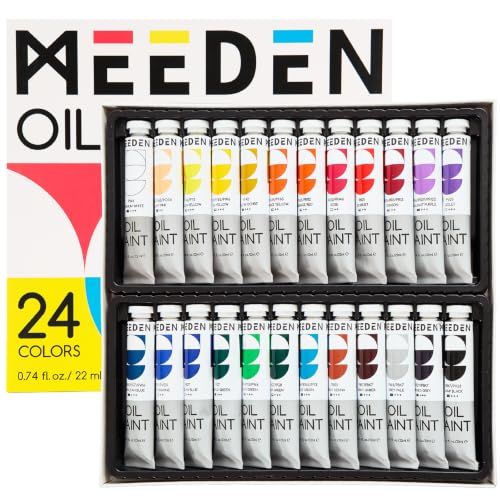 MEEDEN Oil Paint Set, Non-Toxic 24 x 22ml/0.74oz Oil Paints for Canvas Painting - color: 24 Colors