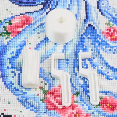 Diamond Painting White Roller, Pressure Roller for Diamond Art Canvas, Flatten and Secure Diamonds Easily, DIY Diamond Painting Accessories - color: White