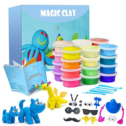 Modeling Clay Kit - 24 Colors Air Dry Clay DIY Molding Clay with Tools, Kids Art Crafts Gift for Boys & Girls Age 3-12 Year Olds - color: 24 Colors