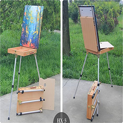 Wooden Easel Portable Folding Table Easel for Drawing Oil Paint Aluminum Alloy Sketch Painting Easel for The Artist Art Supplies,SKCNAG3036