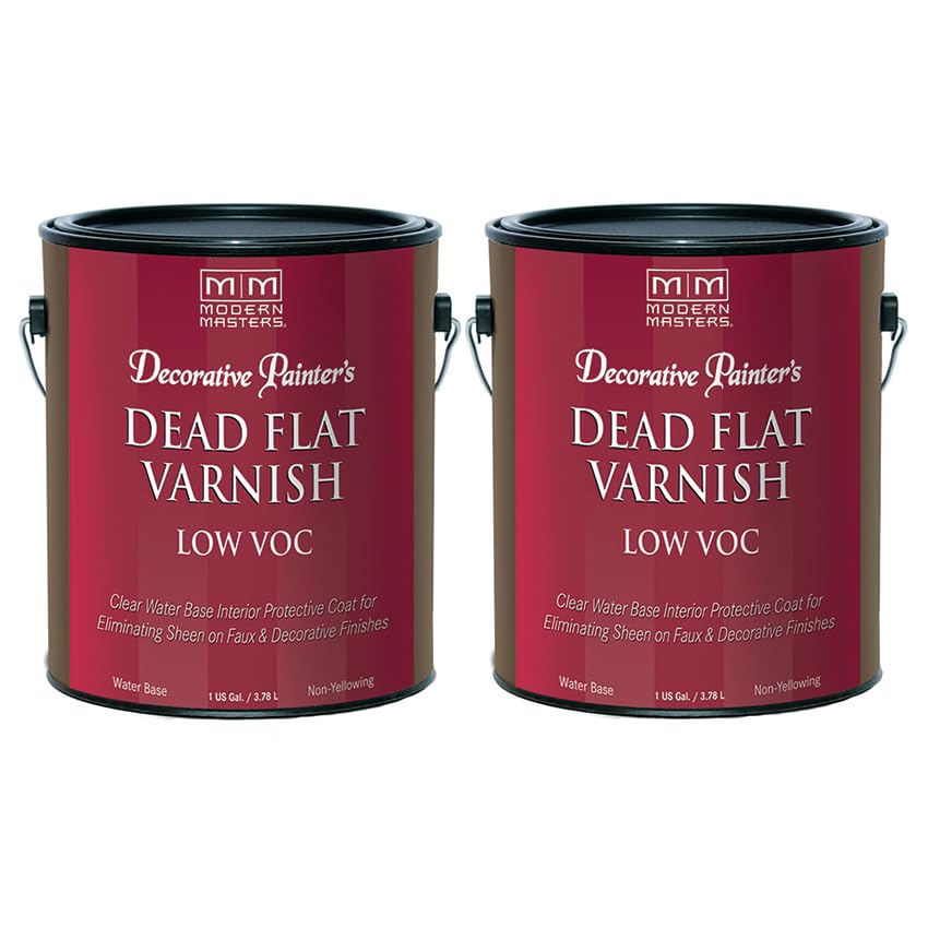 2-Pack of 1 gal Modern Masters DP400 Clear Decorative Painter's Acrylic Dead Flat Varnish - size: 1 Gallon