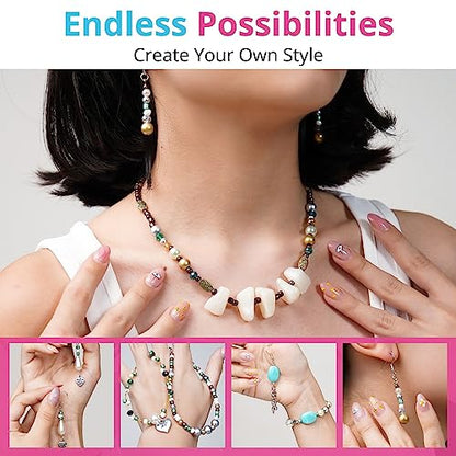 MODDA Deluxe Jewelry Making Kit with Video Course, Includes Instructions, Beads, Necklace, Bracelet, Earrings Making, Crafts for Adults, Beginners, Christmas Gift for Teens, Girls 13-15, Moms, Women - color: Deluxe Jewelry Making Kit