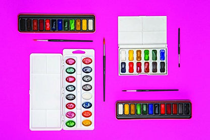 Reeves Watercolor Paint, Set of 12 Pans - style: Tin Set - 13 Piece